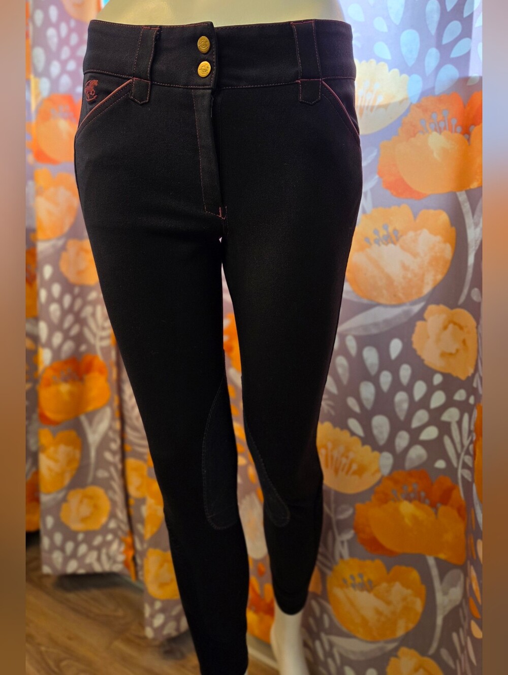 Piper Breeches With Pink Stitching